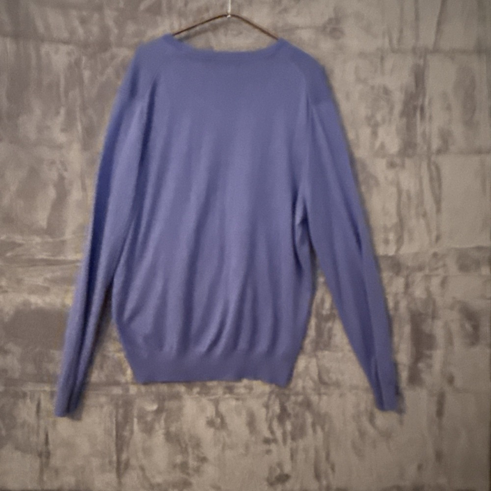Banana Republic V Neck Sweater Mens Size L Purple‎ Pullover Silk Cashmere Luxury - Picture 9 of 9